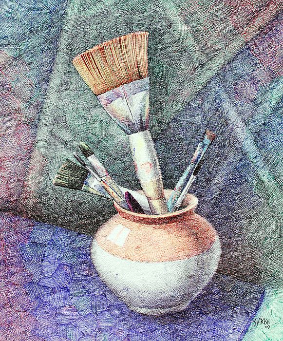 Brushes in a Pot